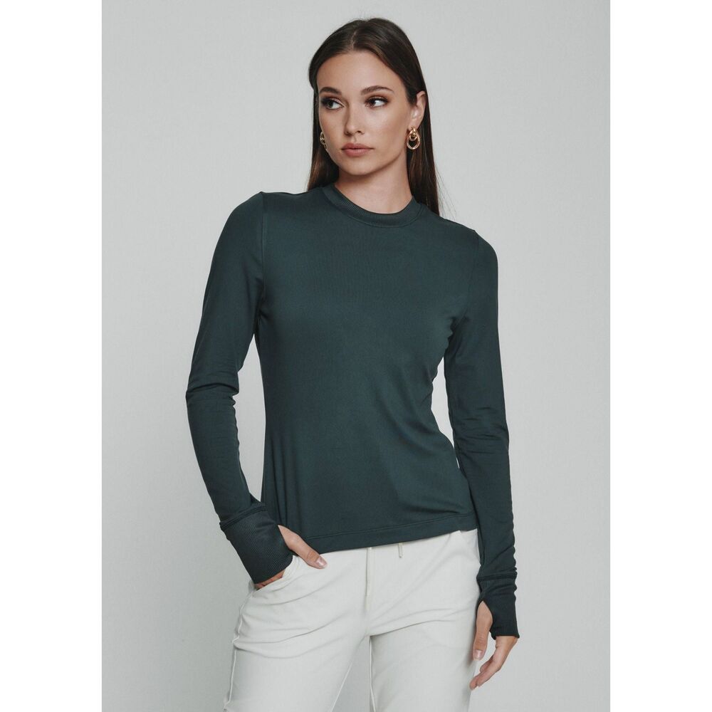 7 Diamonds Core Long Sleeve Sweatshirt Deep Teal XL Lounge Athleisure Workout